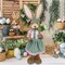 Easter Bunny Decor, 2.7 FT Large Sisal Rabbit Outdoor Decorations with Flowers for Porch